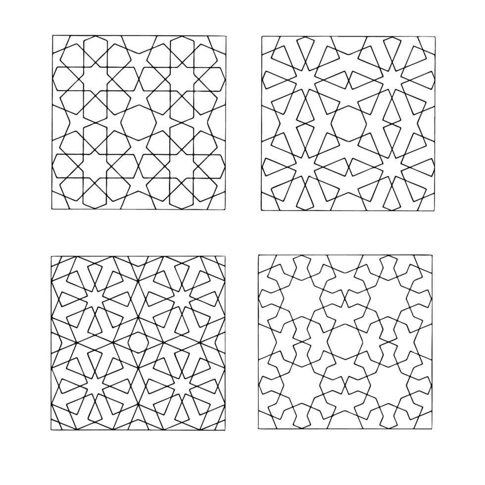 islamisches Design Ornament Mandala Färbung vektor