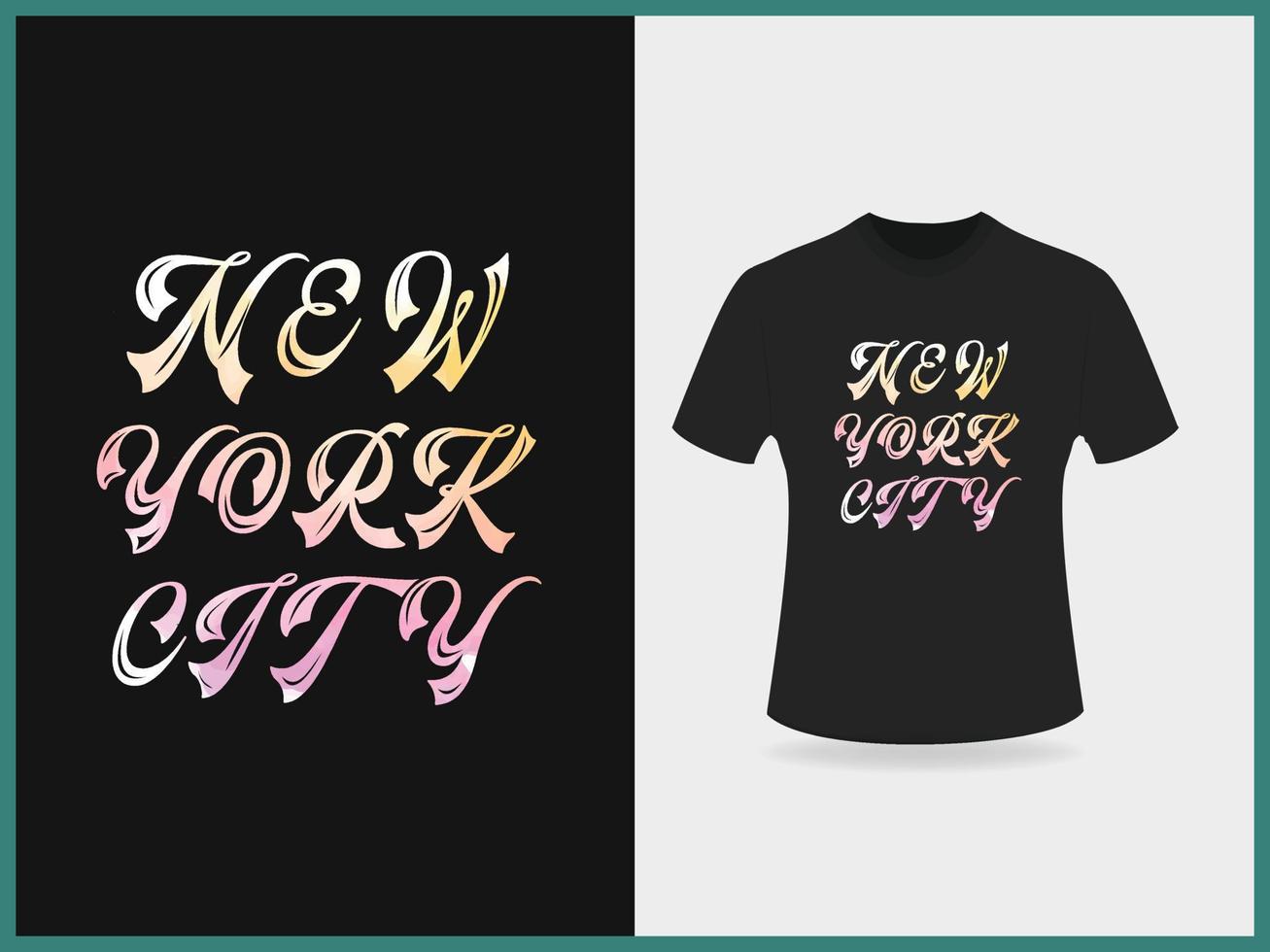 neu Ihr Stadt-Typografie-T-Shirt-Design vektor