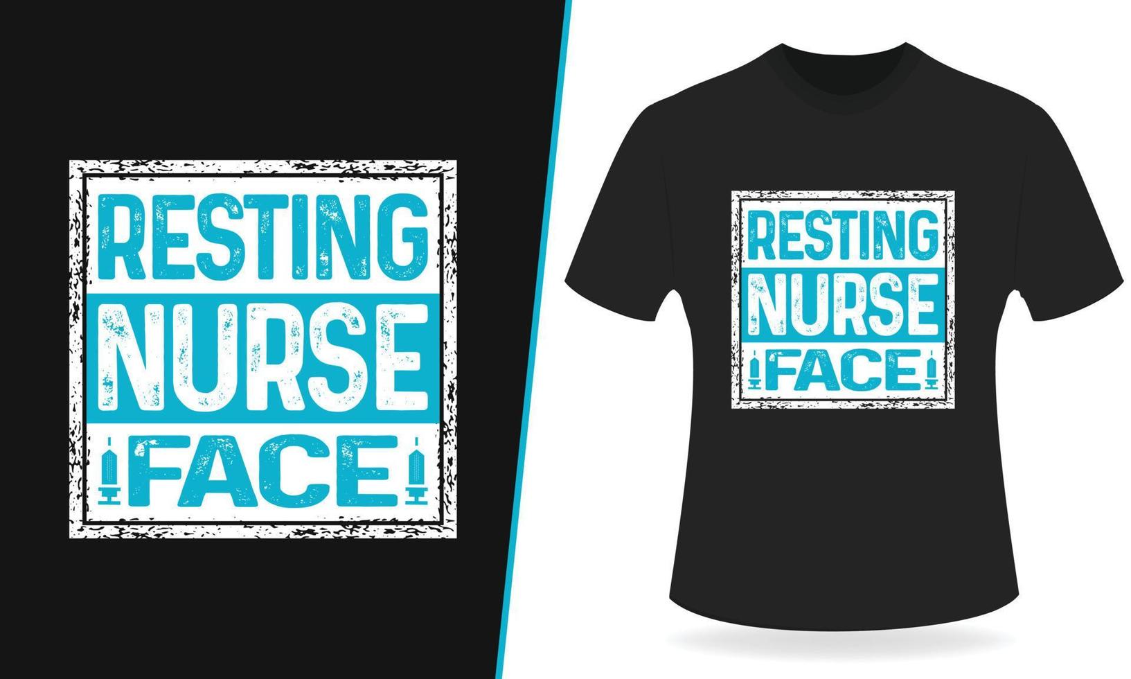 ruhendes krankenschwestergesicht typografie t-shirt design vektor
