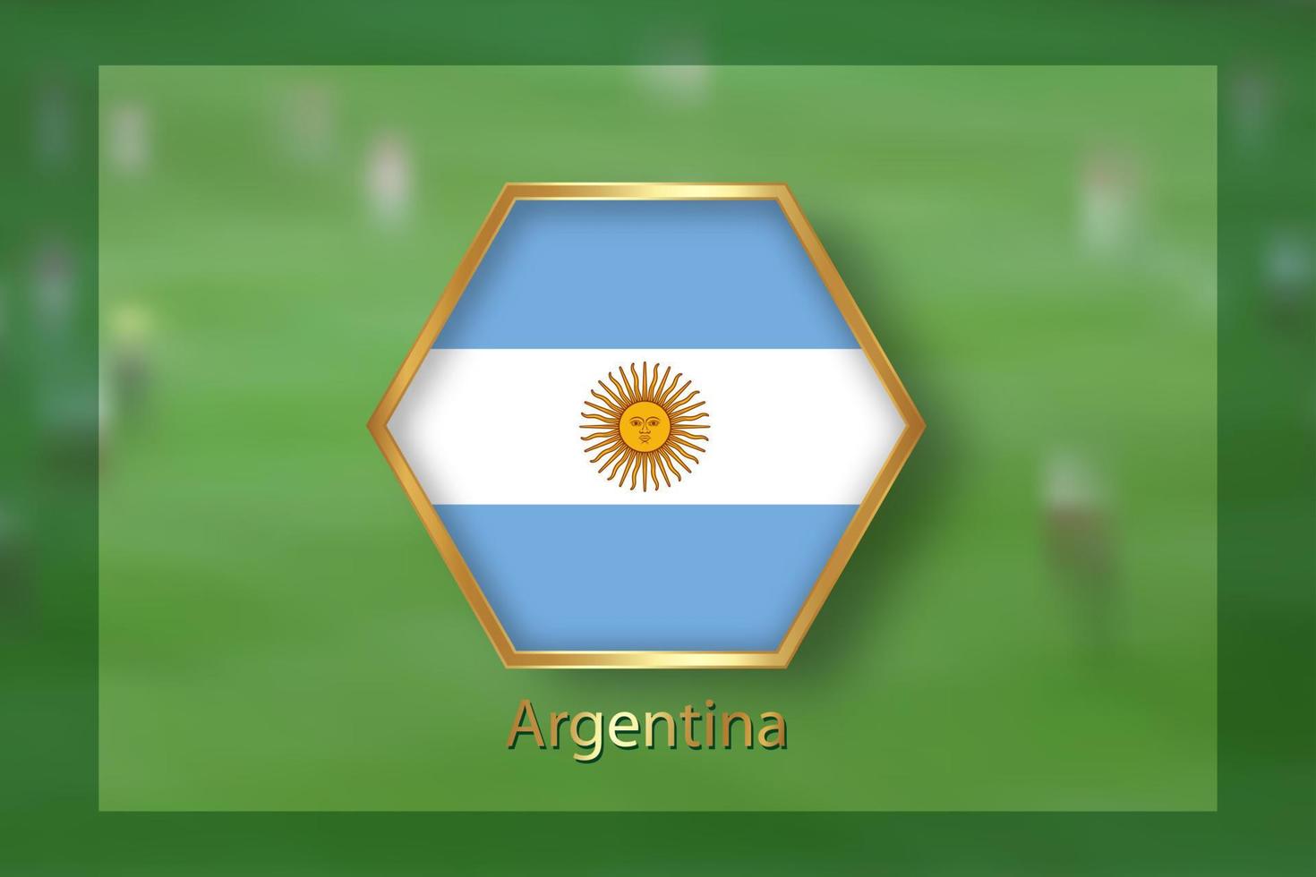 Argentinien-Flaggenzeichen, Vektorillustration lokalisiert auf grünem Hintergrund vektor