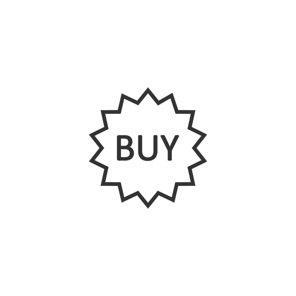 Online-Shopping-Stern-Symbol im flachen Stil. Schaltflächenvektorillustration auf weißem, isoliertem Hintergrund kaufen. E-Commerce-Geschäftskonzept. vektor