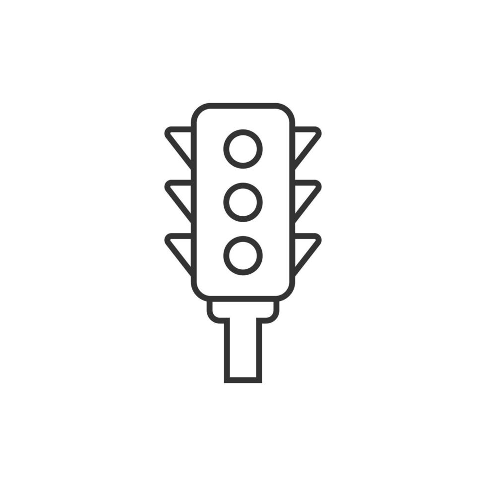 Semaphor-Symbol im flachen Stil. Ampel-Vektor-Illustration auf weißem Hintergrund isoliert. Kreuzung Geschäftskonzept. vektor