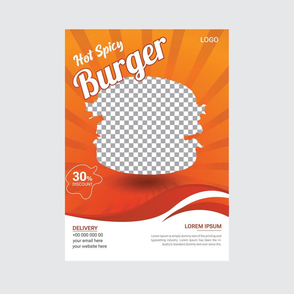 modern mat meny flygblad för restaurang med Foto Plats vektor