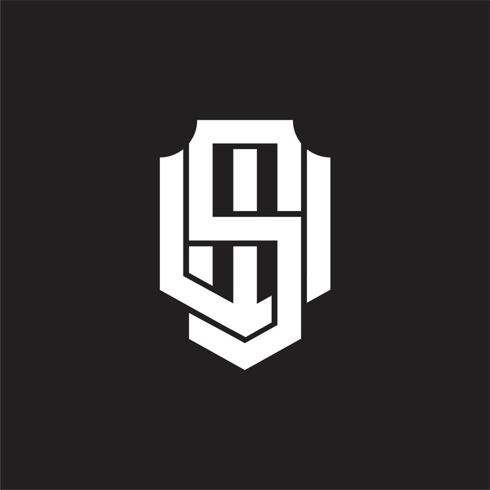 sw logotyp monogram design mall vektor