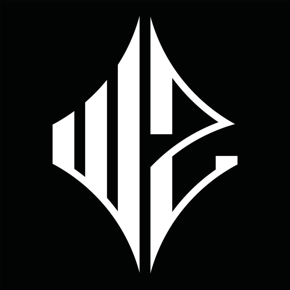 wz logotyp monogram med diamant form design mall vektor