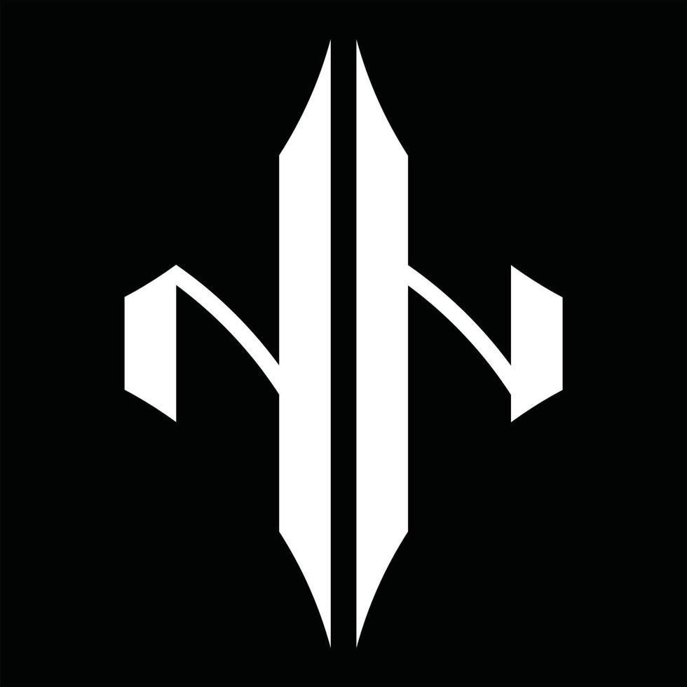 nn-Logo-Monogramm mit Rautenform-Designvorlage vektor