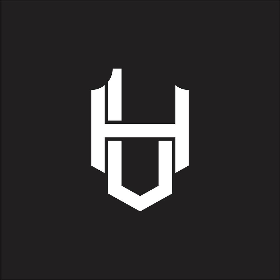 lh logotyp monogram design mall vektor