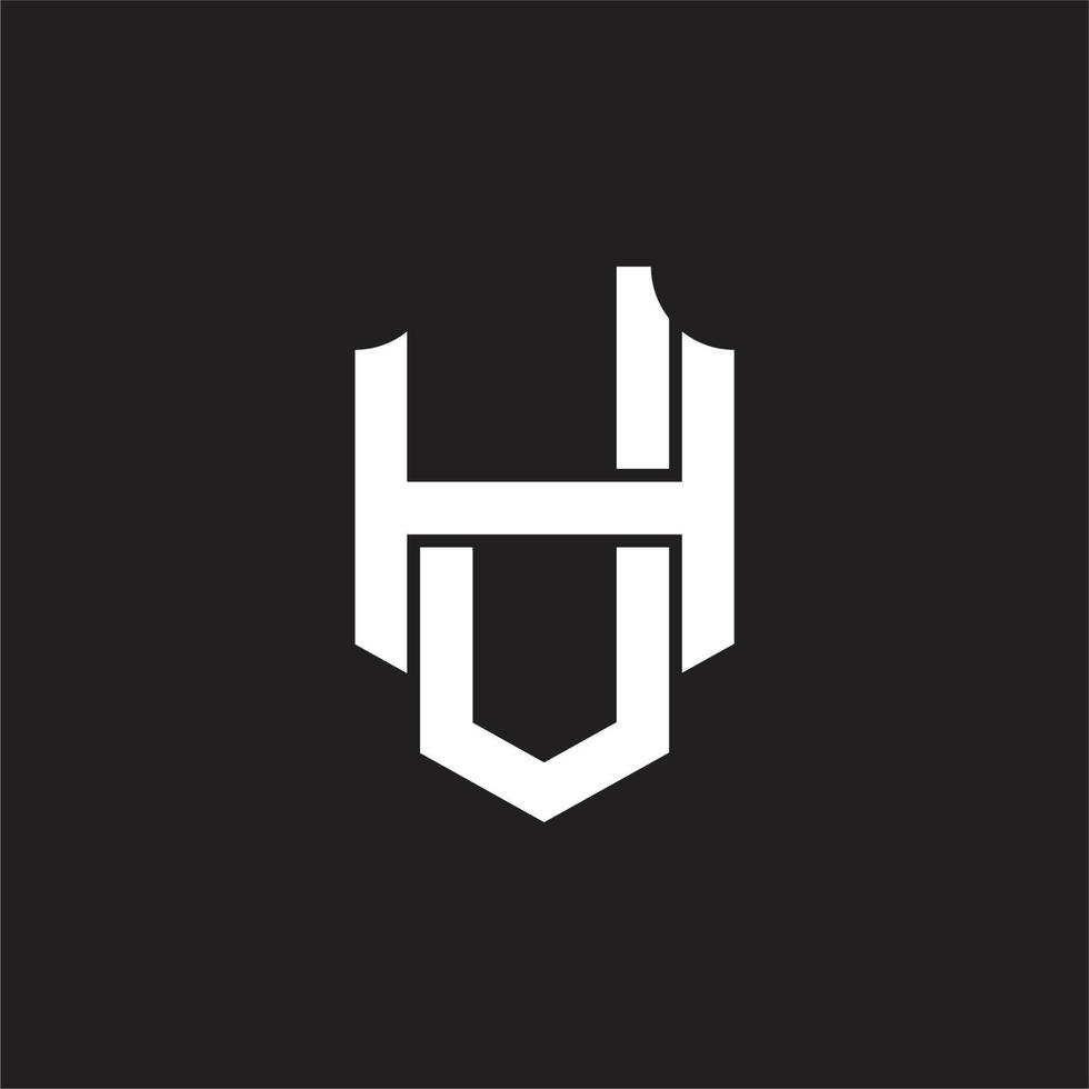J H logotyp monogram design mall vektor