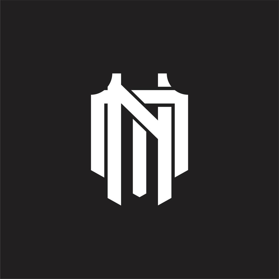 nm-Logo-Monogramm-Designvorlage vektor