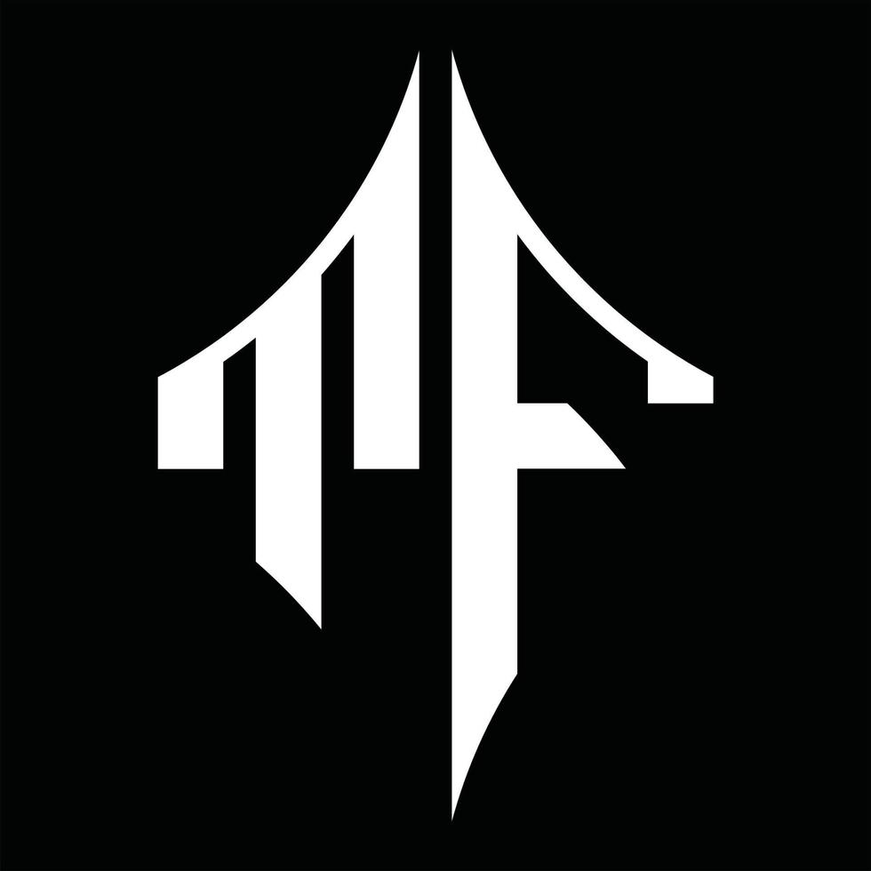 tf-Logo-Monogramm mit Designvorlage in Rautenform vektor