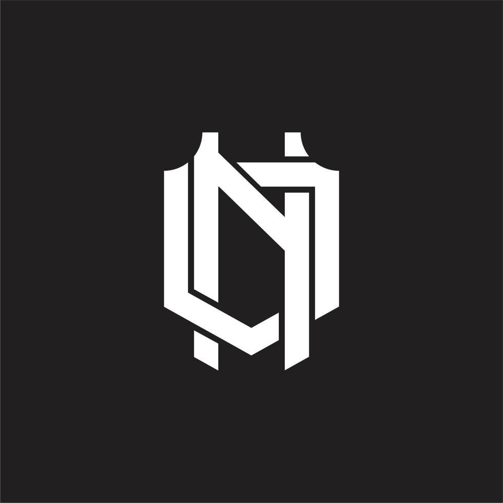 nd logotyp monogram design mall vektor