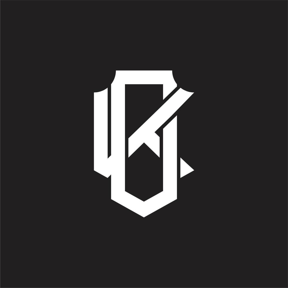 dk logotyp monogram design mall vektor