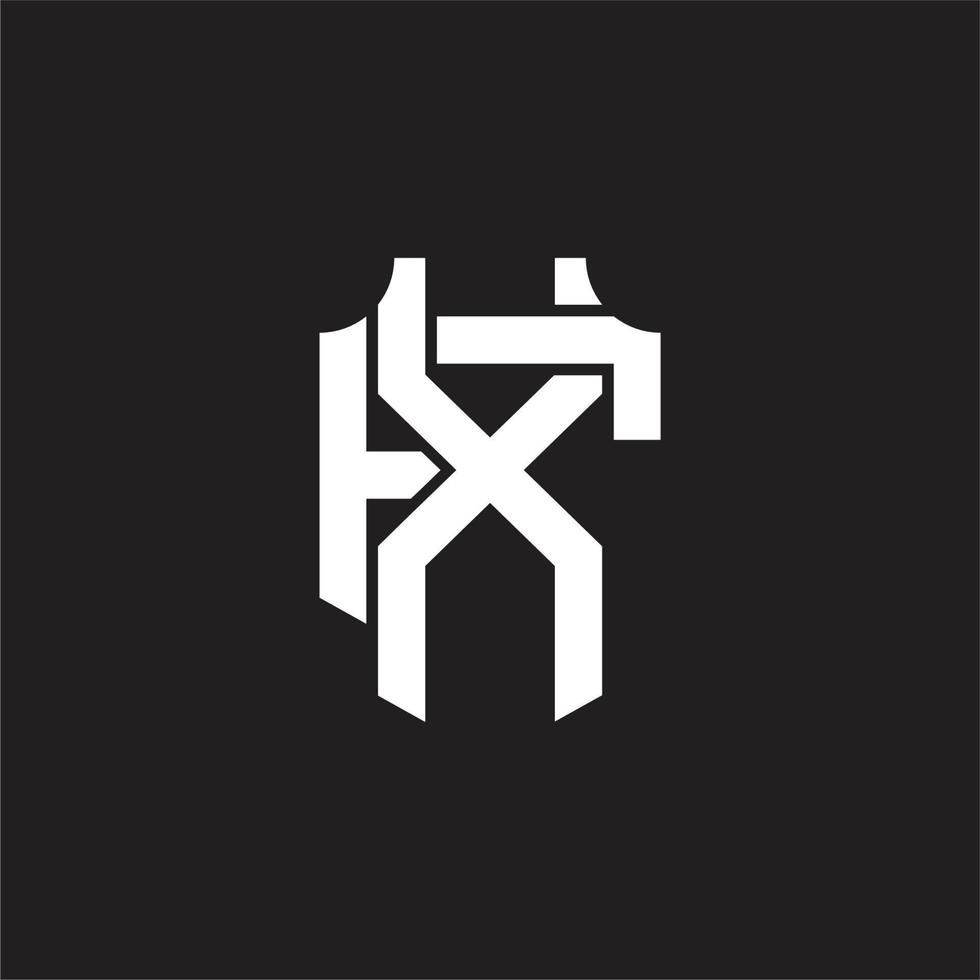 xf-Logo-Monogramm-Designvorlage vektor