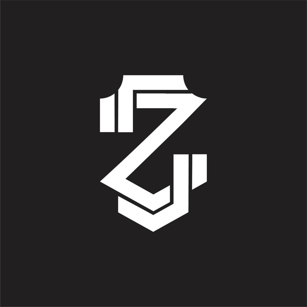 zz logotyp monogram design mall vektor