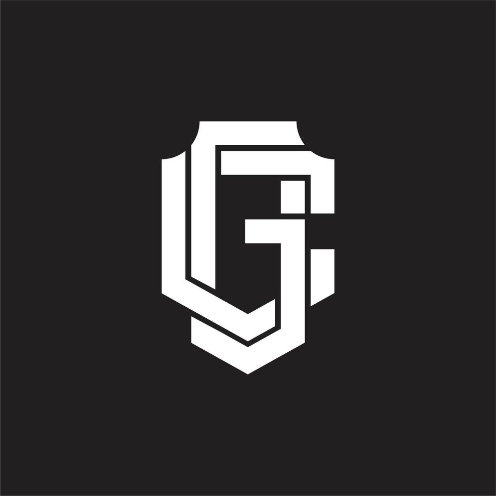 gc logotyp monogram design mall vektor