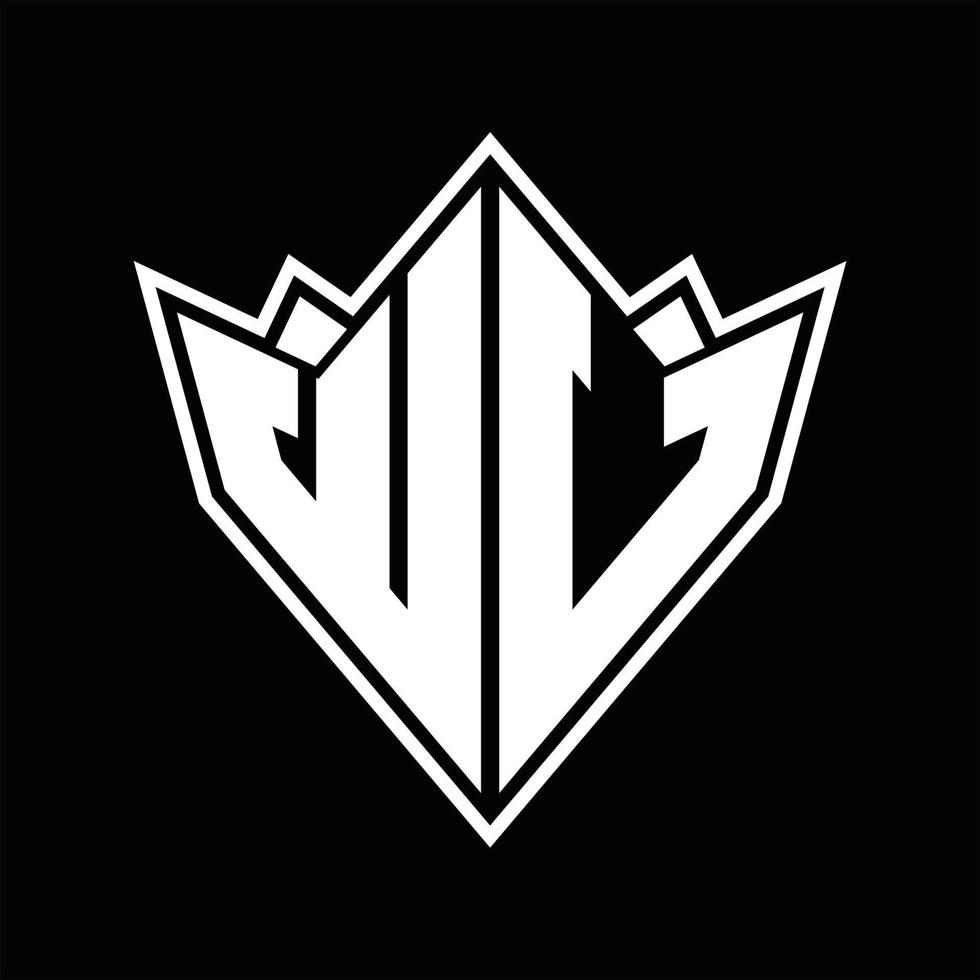 Wu-Logo-Monogramm-Designvorlage vektor