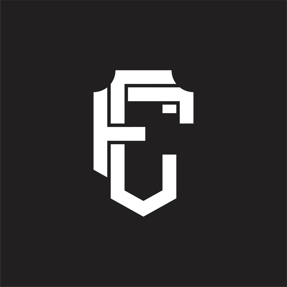 ef logotyp monogram design mall vektor