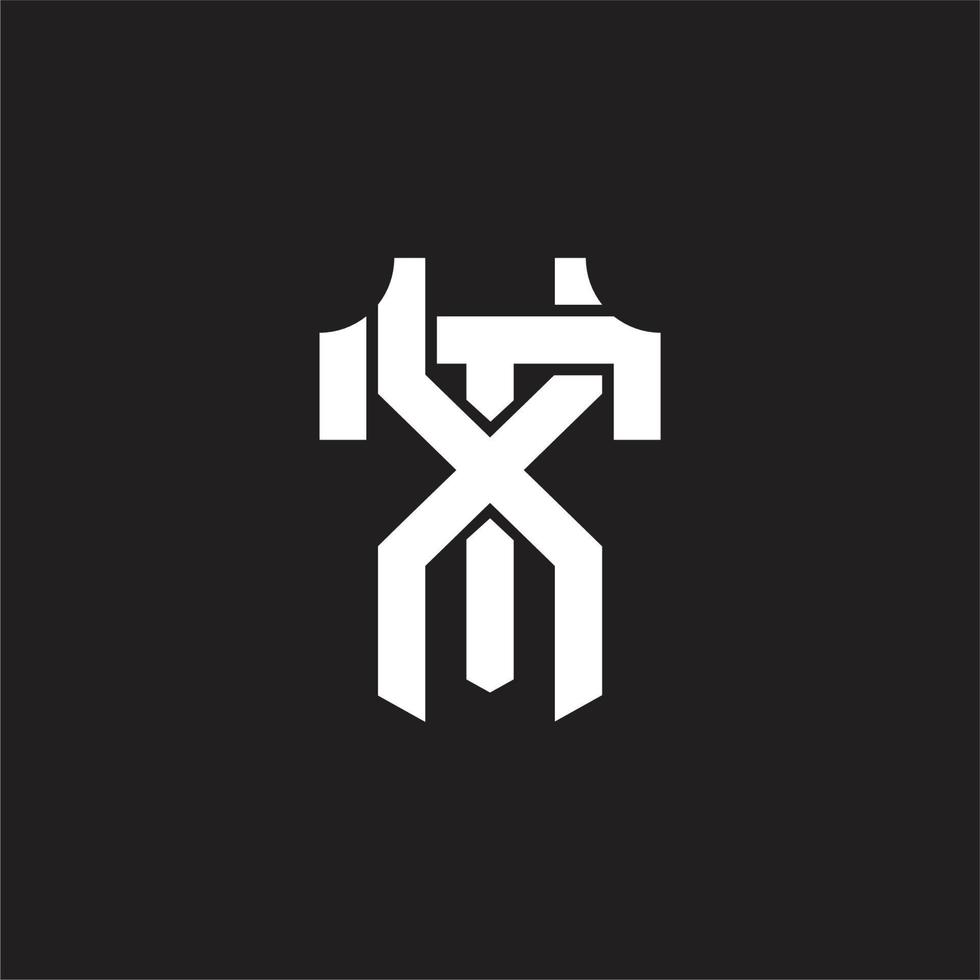 xt-Logo-Monogramm-Designvorlage vektor