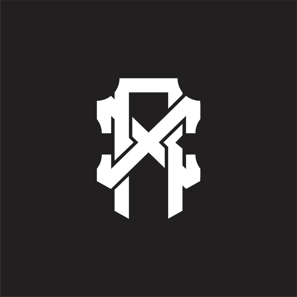 rx logotyp monogram design mall vektor