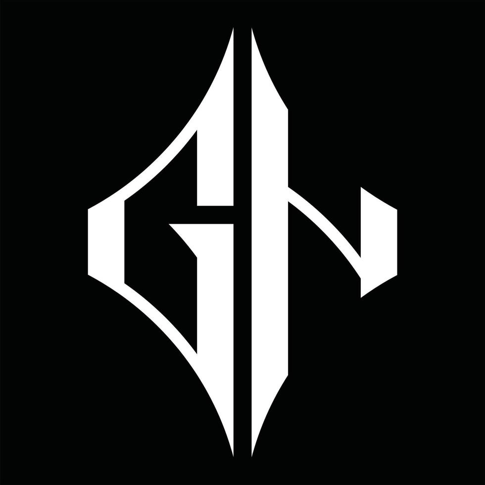 gn-Logo-Monogramm mit Rautenform-Designvorlage vektor