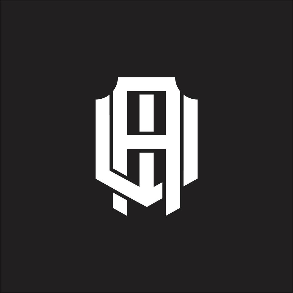 aw logotyp monogram design mall vektor