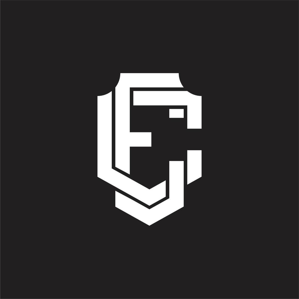 ec logotyp monogram design mall vektor