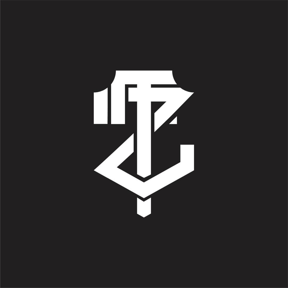 tz-Logo-Monogramm-Designvorlage vektor