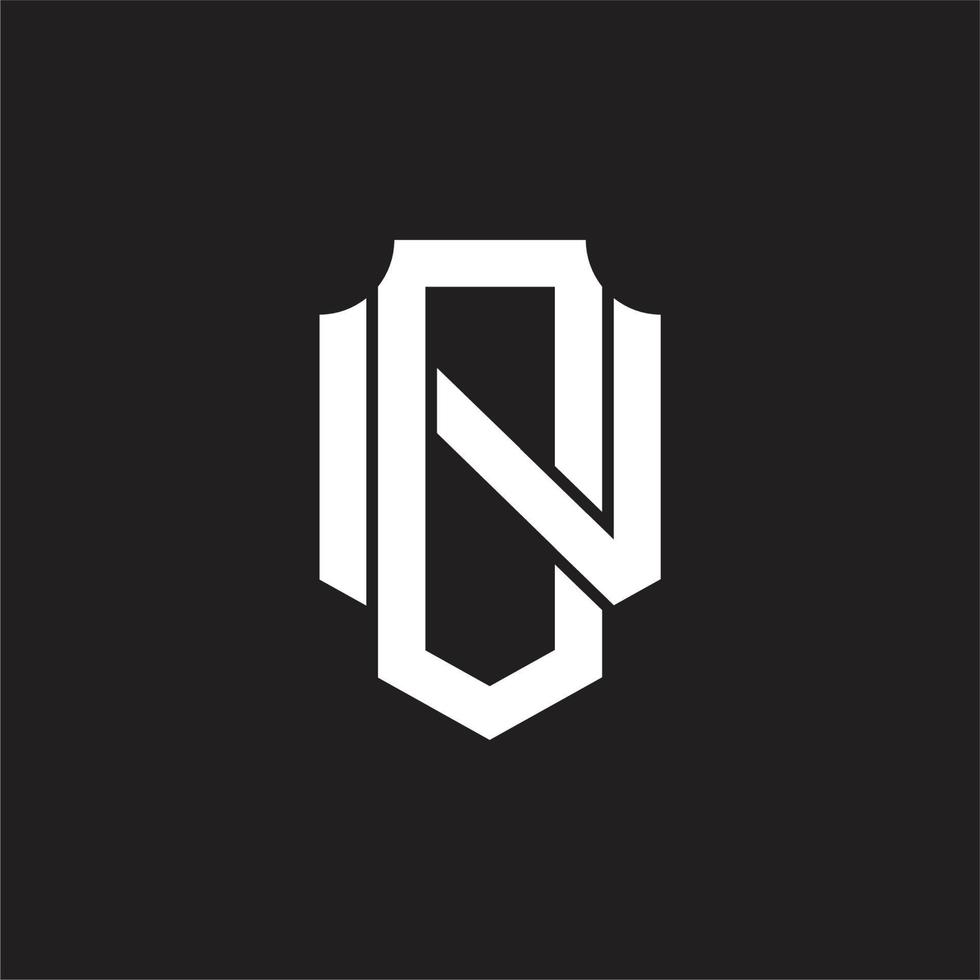 dn logotyp monogram design mall vektor