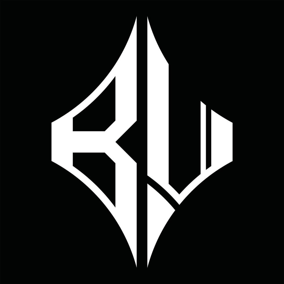 bv-Logo-Monogramm mit Rautenform-Designvorlage vektor