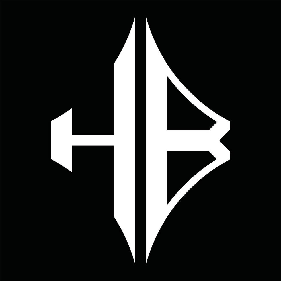 hb-Logo-Monogramm mit Designvorlage in Rautenform vektor