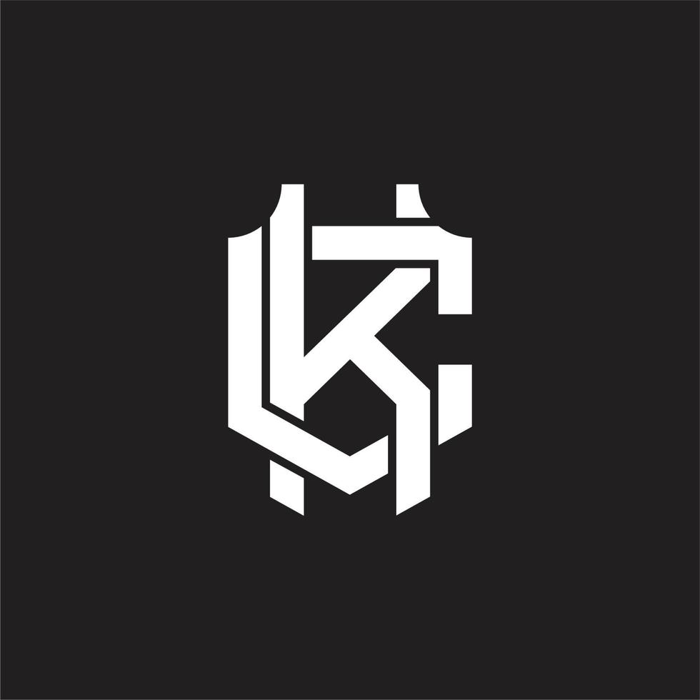 kc-Logo-Monogramm-Design-Vorlage vektor