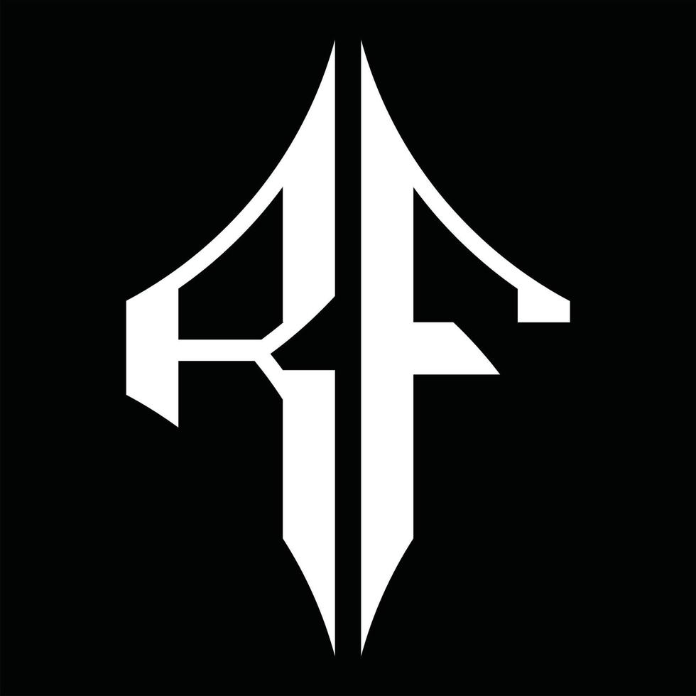 rf-Logo-Monogramm mit Rautenform-Designvorlage vektor