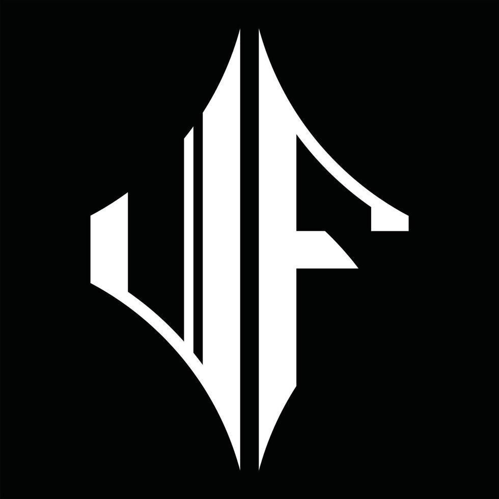 JF-Logo-Monogramm mit Rautenform-Designvorlage vektor