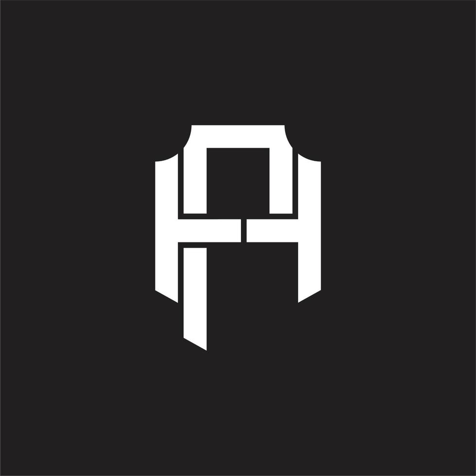 fh logotyp monogram design mall vektor