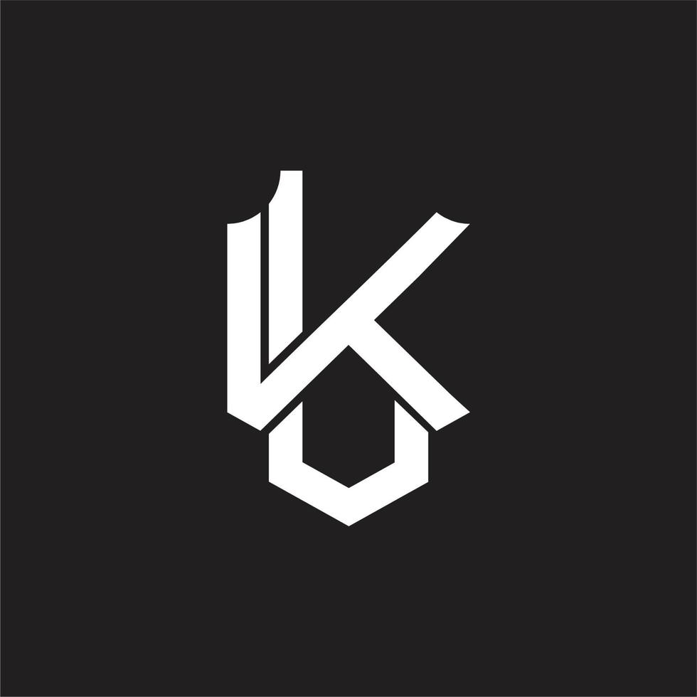 lk-Logo-Monogramm-Design-Vorlage vektor