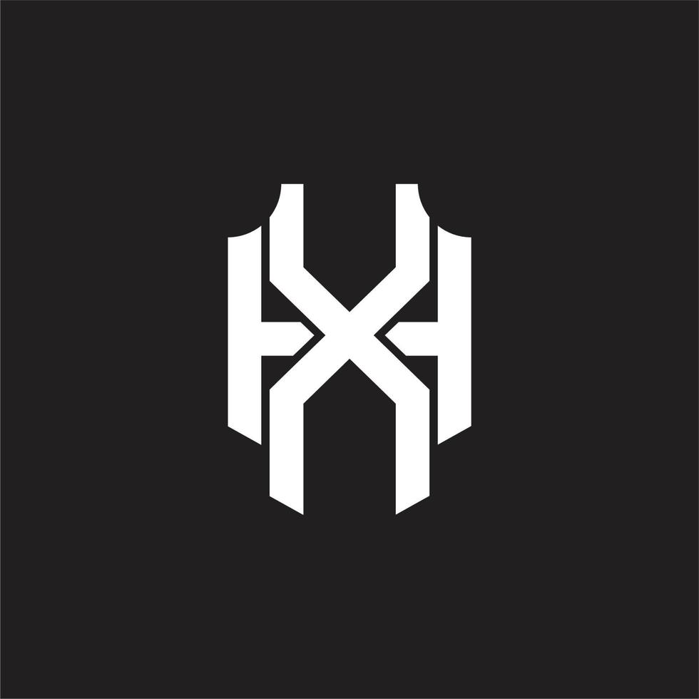 xh-Logo-Monogramm-Designvorlage vektor