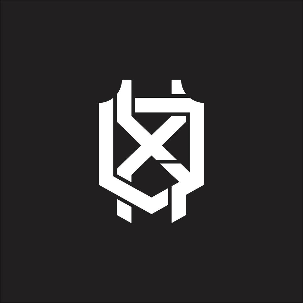 xq logotyp monogram design mall vektor