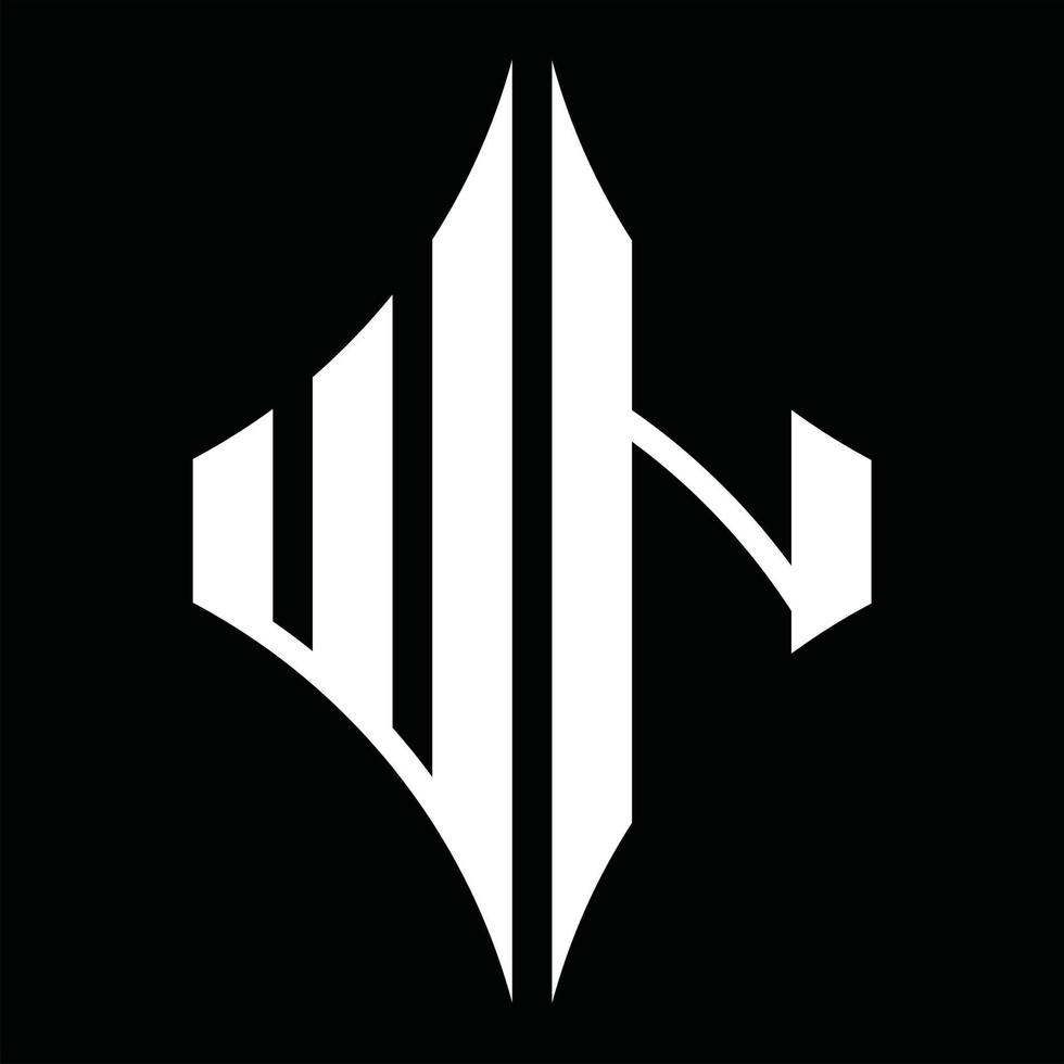 wn logotyp monogram med diamant form design mall vektor