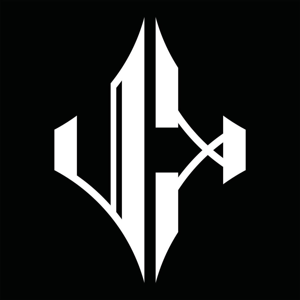 UK-Logo-Monogramm mit Diamantform-Designvorlage vektor
