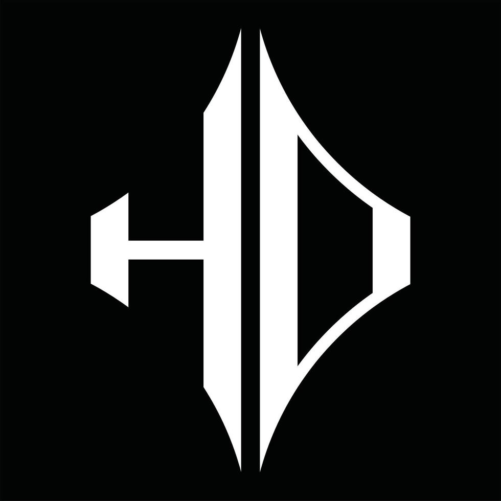 hd logotyp monogram med diamant form design mall vektor