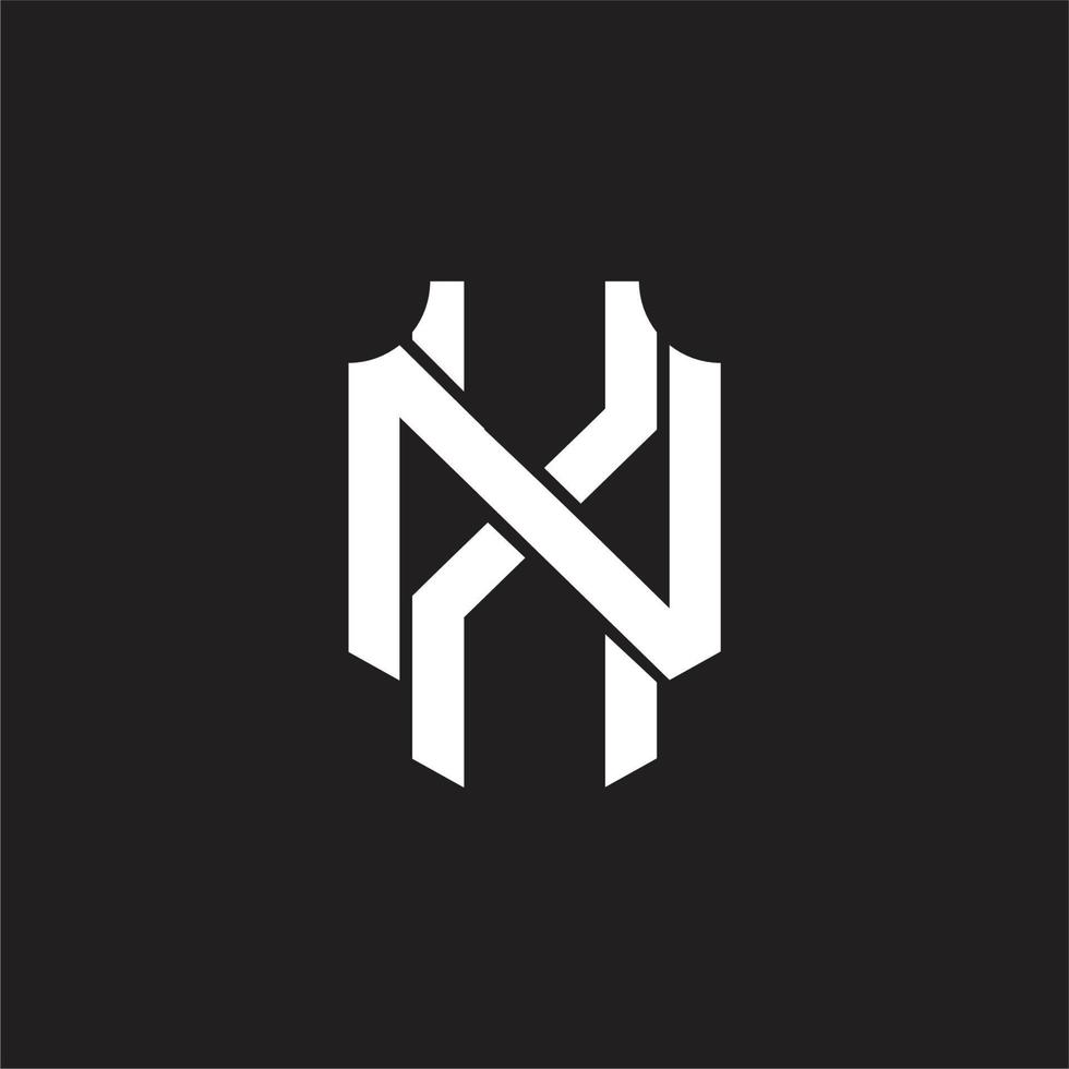 xn logotyp monogram design mall vektor