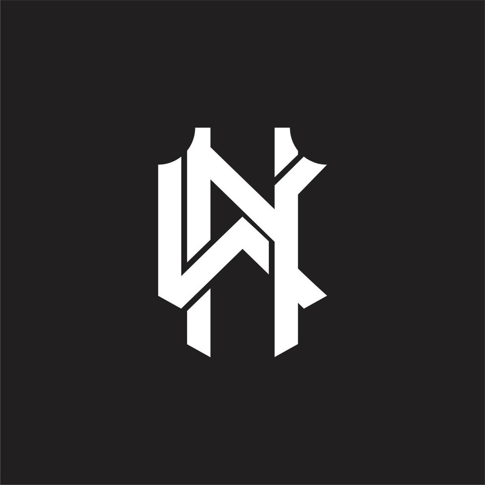 nk-Logo-Monogramm-Designvorlage vektor