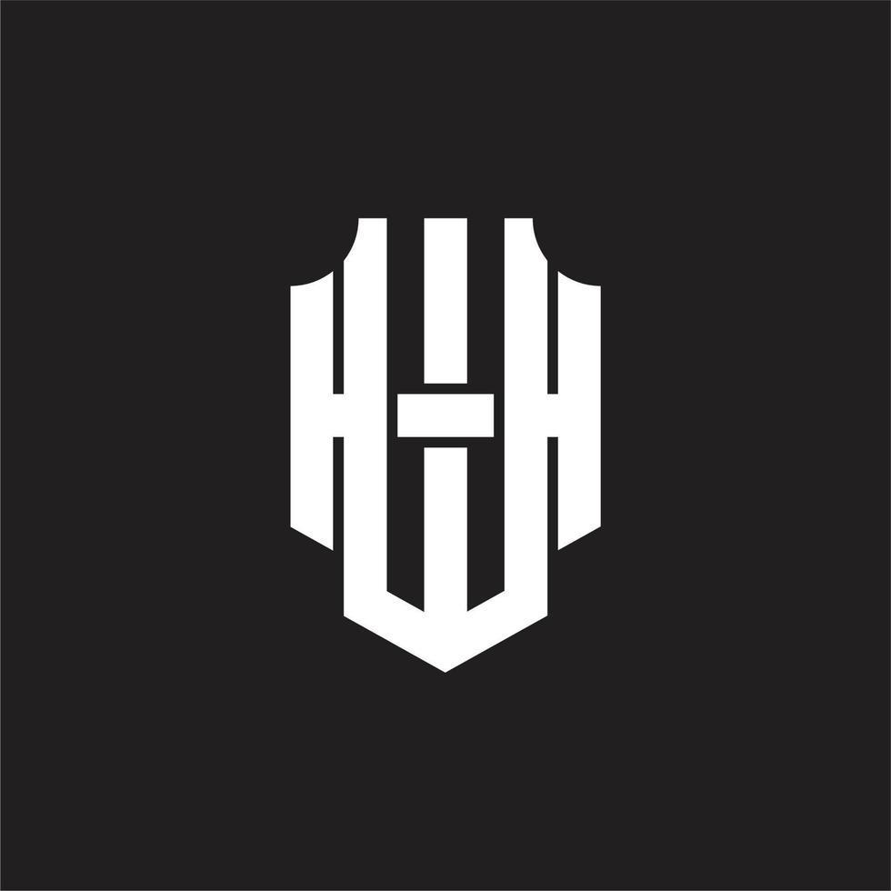 wh-Logo-Monogramm-Design-Vorlage vektor