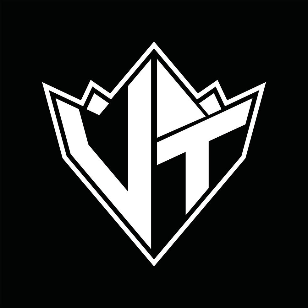VT-Logo-Monogramm-Designvorlage vektor