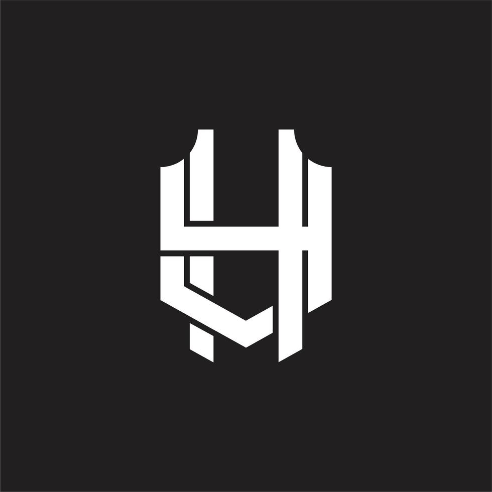 hy logotyp monogram design mall vektor