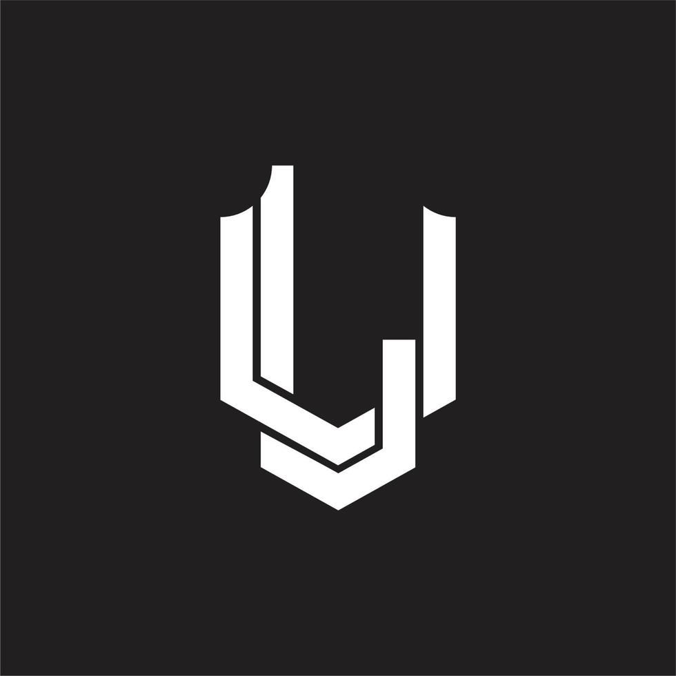 lu-Logo-Monogramm-Design-Vorlage vektor
