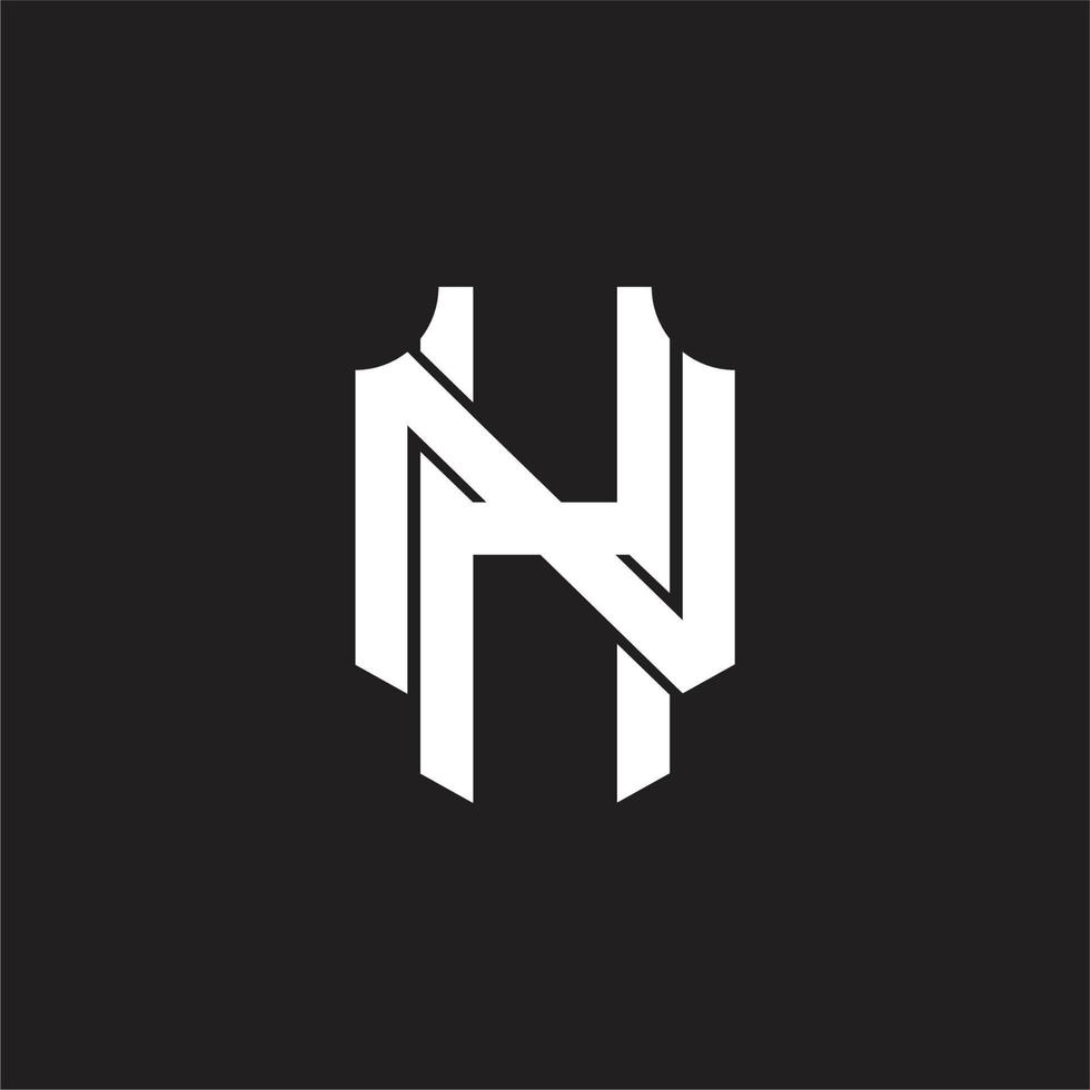hn-Logo-Monogramm-Design-Vorlage vektor