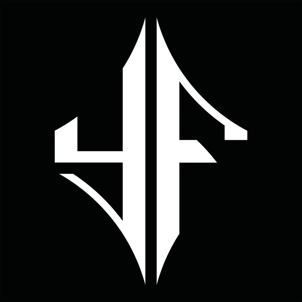 yf-Logo-Monogramm mit Designvorlage in Rautenform vektor