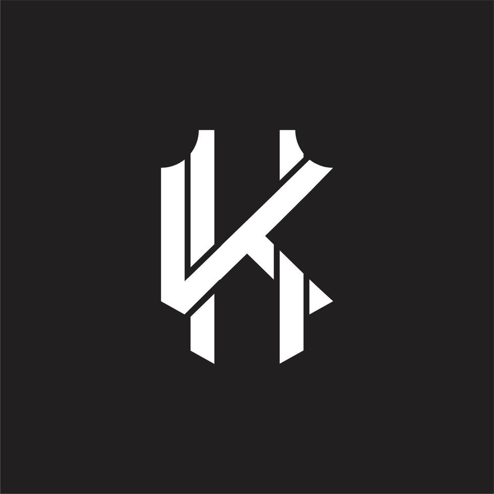 kk logotyp monogram design mall vektor