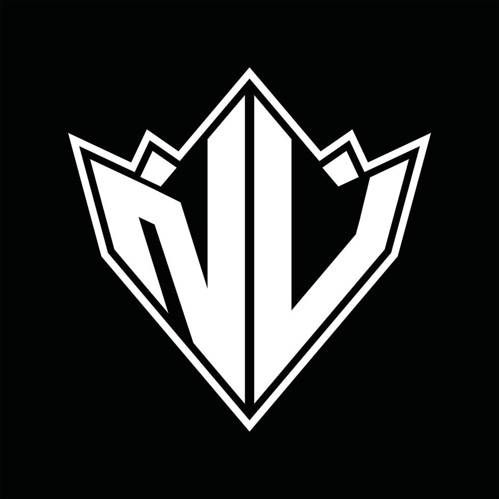 nv logotyp monogram design mall vektor